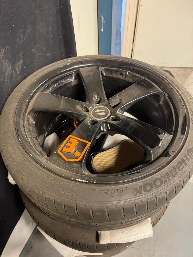4x Velg met Hankook band 255/35ZR20 97Y, Auto-onderdelen, Banden en Velgen, Ophalen, Gebruikt, 255 mm, Banden en Velgen