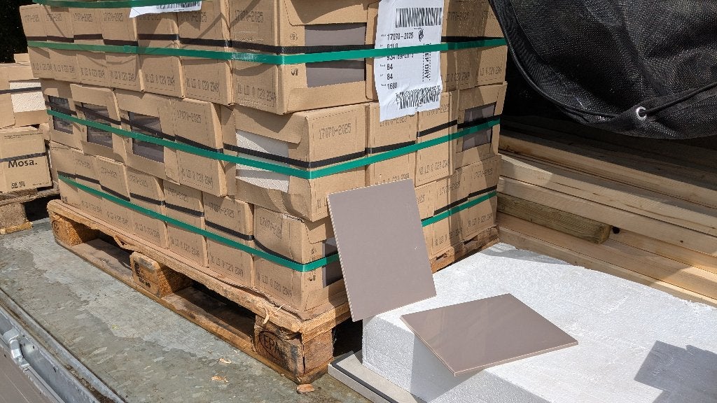 Mosa wandtegels 20x25 grijs bruin glans, Doe-het-zelf en Verbouw, Tegels, Ophalen, Nieuw, 20 tot 40 cm, 10 m² of meer