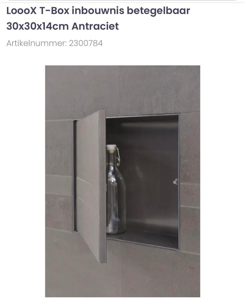 Looox betegelbare inbouwnis, Ophalen