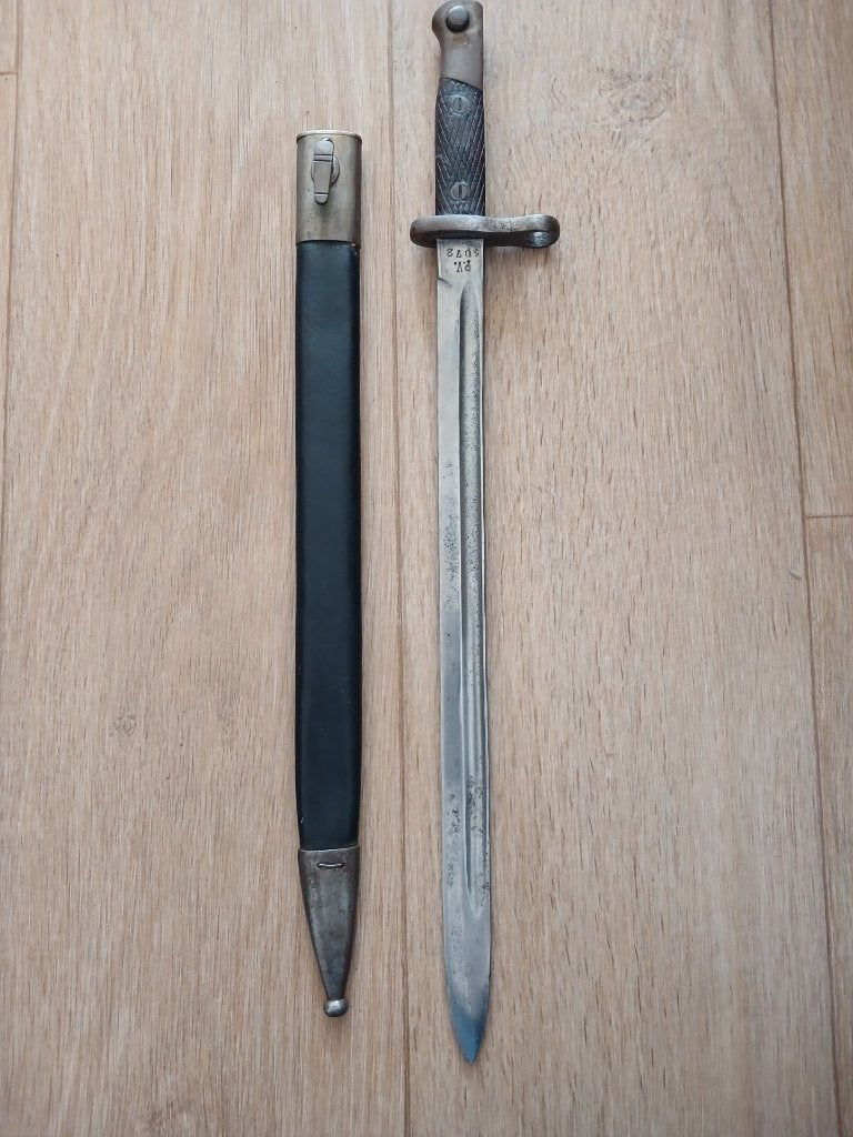 Spaanse Mauser bajonet., Ophalen of Verzenden, Landmacht, Overige gebieden, Mes of Dolk