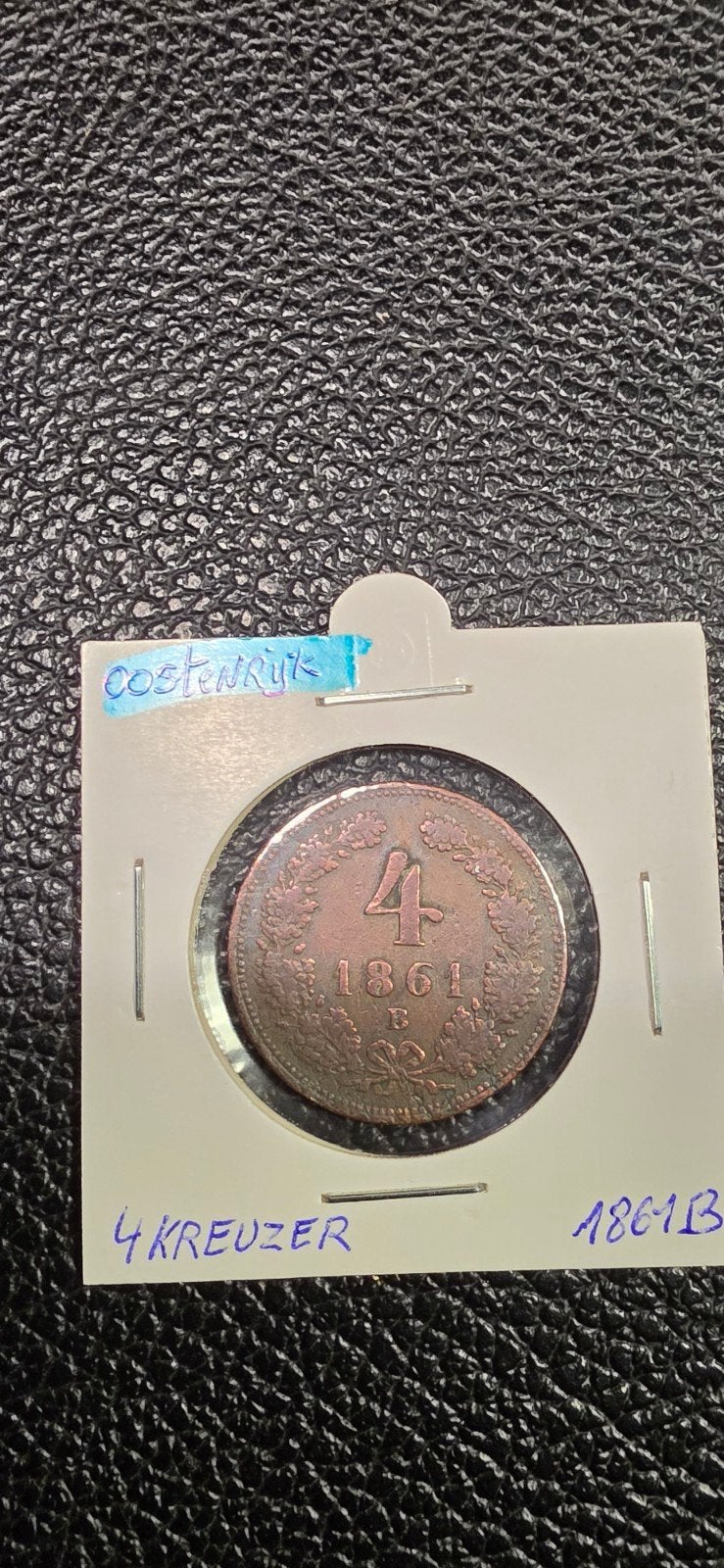Oostenrijk 4 kreuzer 1861 B, Postzegels en Munten, Ophalen of Verzenden, Oostenrijk