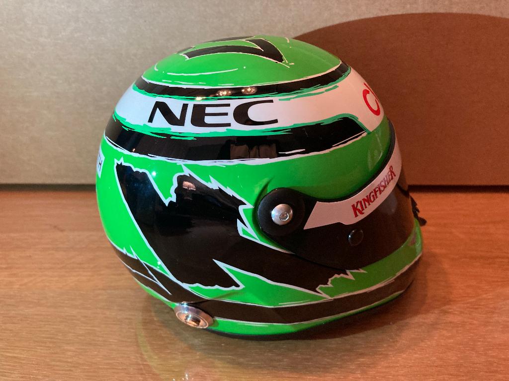 ✅ Nico Hülkenberg 1:2 helm 2016 VJM09 Force India Schuberth, Verzamelen, Automerken, Motoren en Formule 1, Ophalen of Verzenden