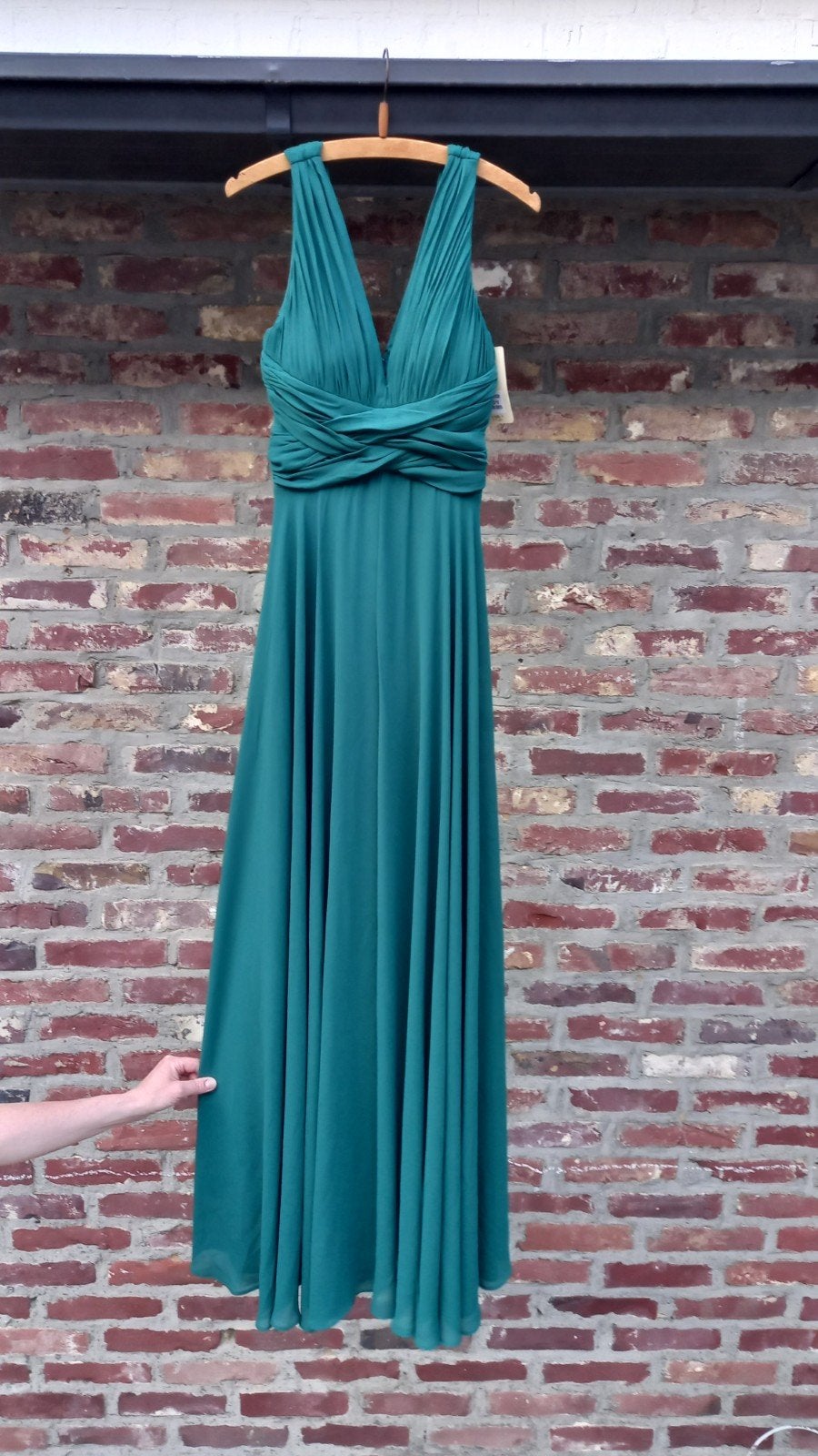 -Gala jurk donker  groen., Nieuw, Ophalen of Verzenden, Maat 34 (XS) of kleiner, Eva & Lola