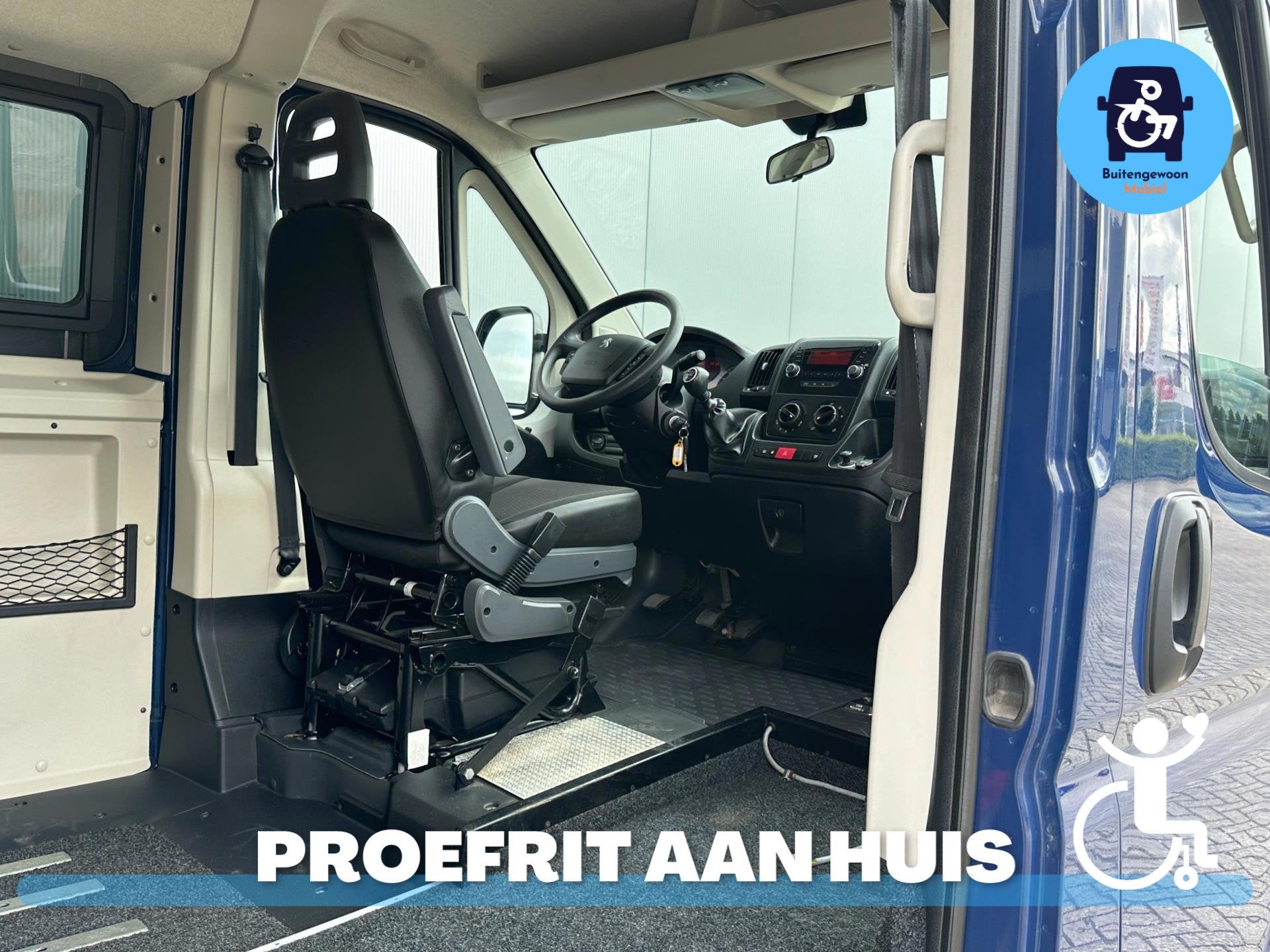 Peugeot Boxer 2.0 Rolstoel Voorin | Rolstoelbus met Lift, Auto's, Bestelauto's, Voorwielaandrijving, 12 maanden, Stof, Gebruikt