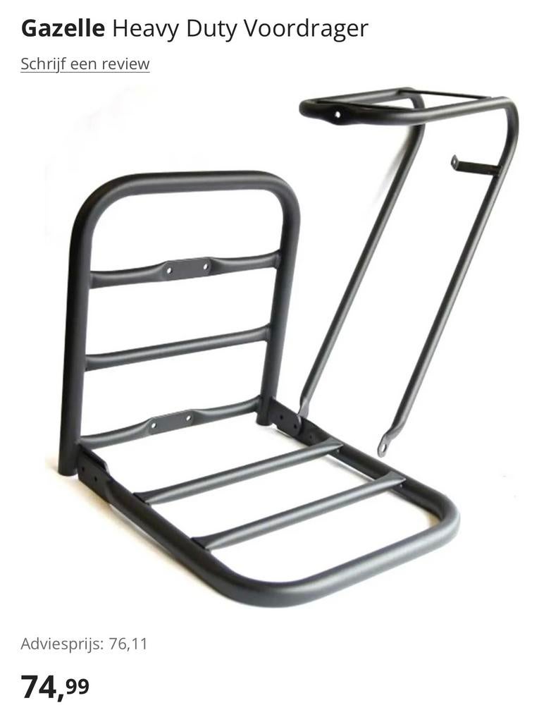 Gazelle Heavy Duty voordrager, Fietsen en Brommers, Fietsaccessoires | Bagagedragers, Ophalen, Zo goed als nieuw