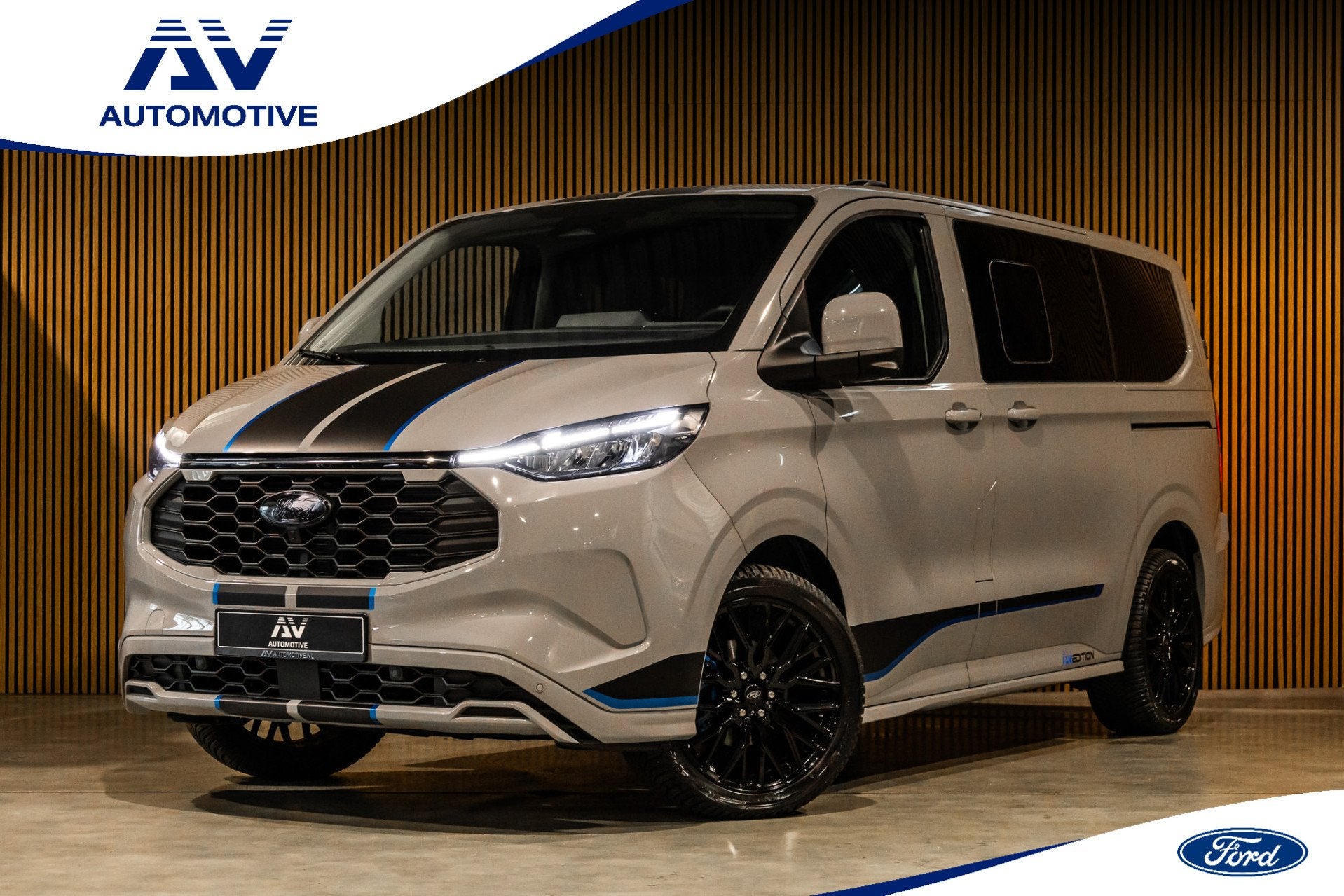 Ford Transit Custom 320 2.5 PHEV Sport DC | Dubbel Cabine |, Auto's, Bestelauto's, Bedrijf, Te koop, 360° camera, ABS, Achteruitrijcamera