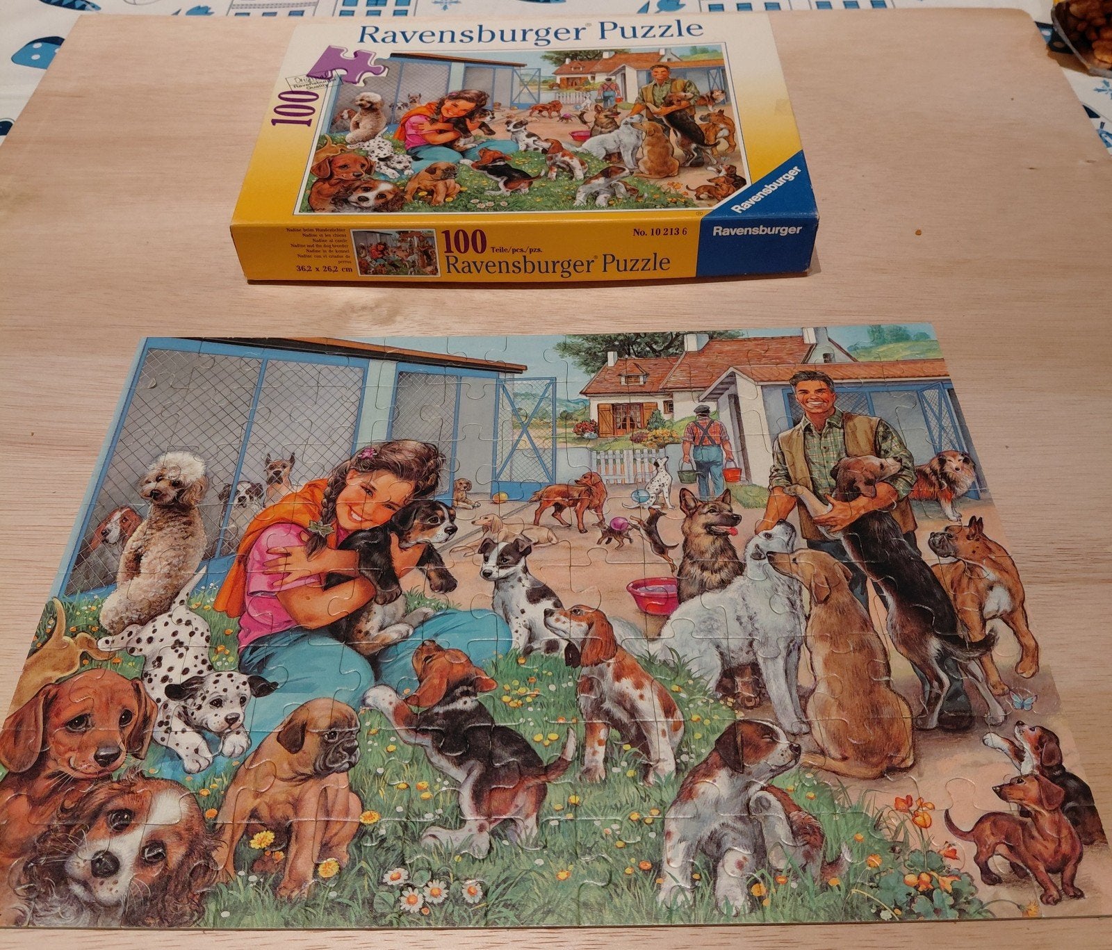 puzzel 100 stukjes, Hobby en Vrije tijd, Ophalen of Verzenden, Minder dan 500 stukjes, Zo goed als nieuw, Legpuzzel