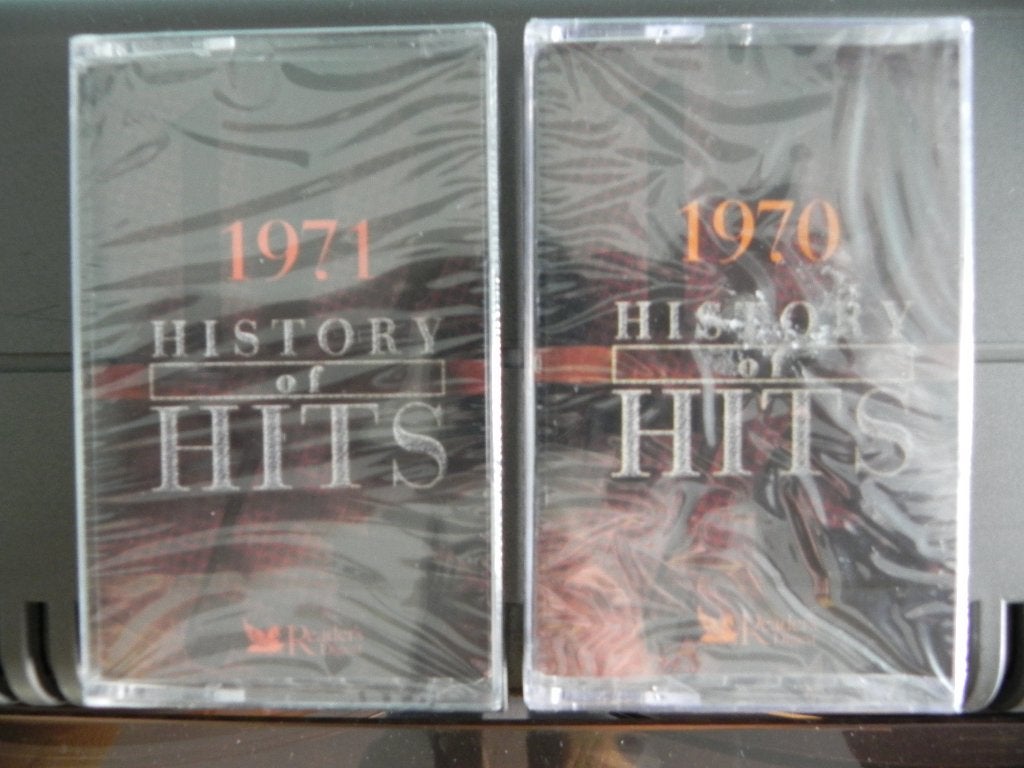 te koop; 2 musicassettes  history of hits 1970-1971, Ophalen, 2 t/m 25 bandjes, Origineel, Pop