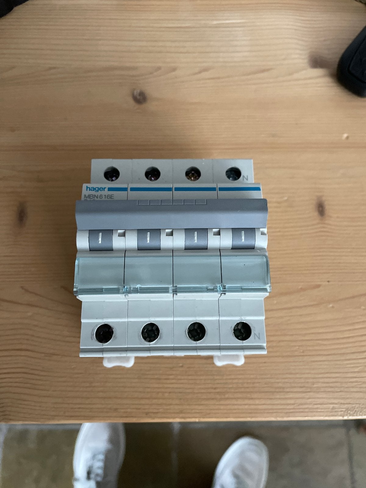 Hager MBN616E Installatieautomaat 4-polig 16A, Ophalen of Verzenden, Nieuw, Hager, Installatieautomaat