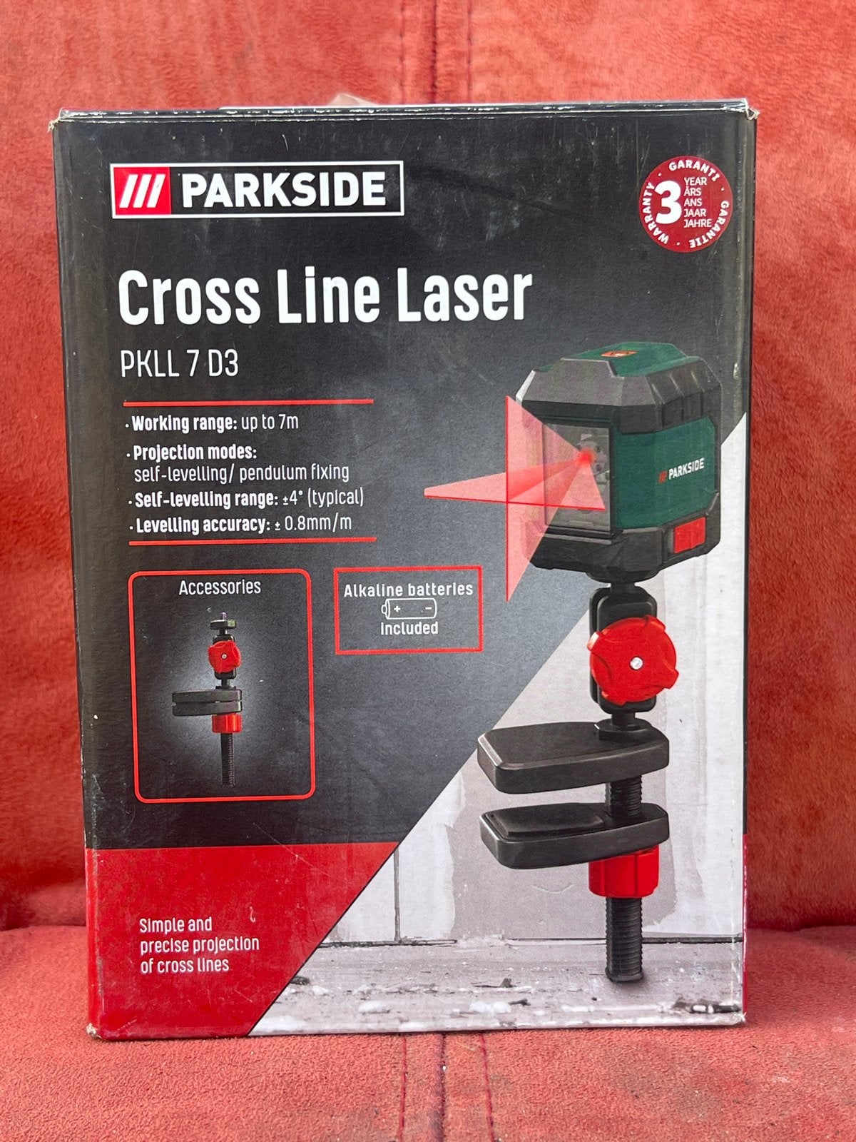 PARKSIDE Kruislijnlaser PKLL 7 D3 - Nieuw in doos, Ophalen of Verzenden, Nieuw, Overige typen, Parkside