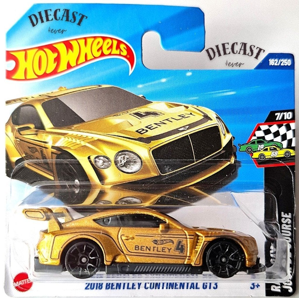 Hot Wheels 2018 Bentley Continental GT3, Gold version, Ophalen, Nieuw, Auto