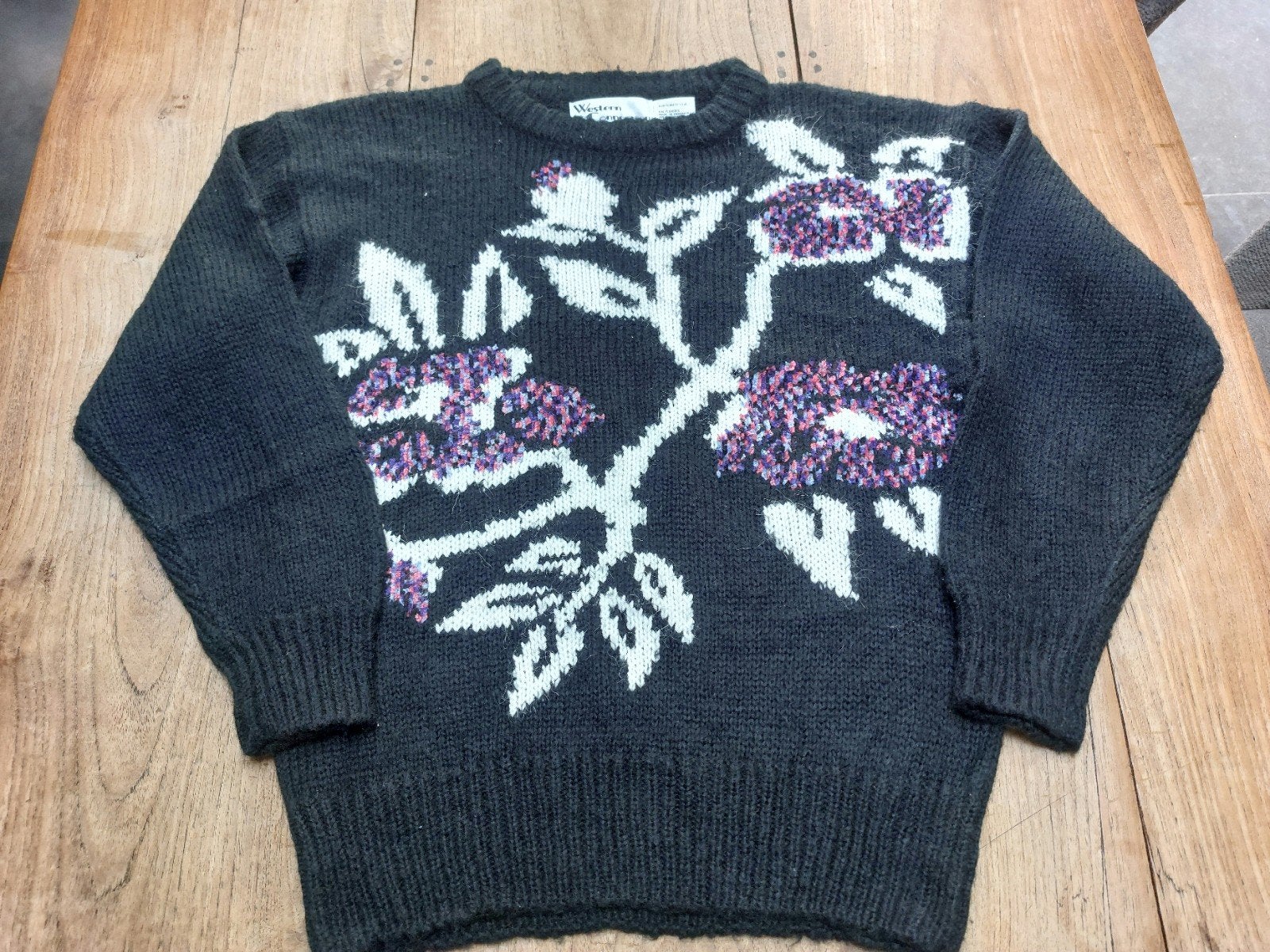 Vintage 80s Western Connection Knit Sweater maat M, Kleding | Dames, Maat 38/40 (M), ., Ophalen of Verzenden, Vintage