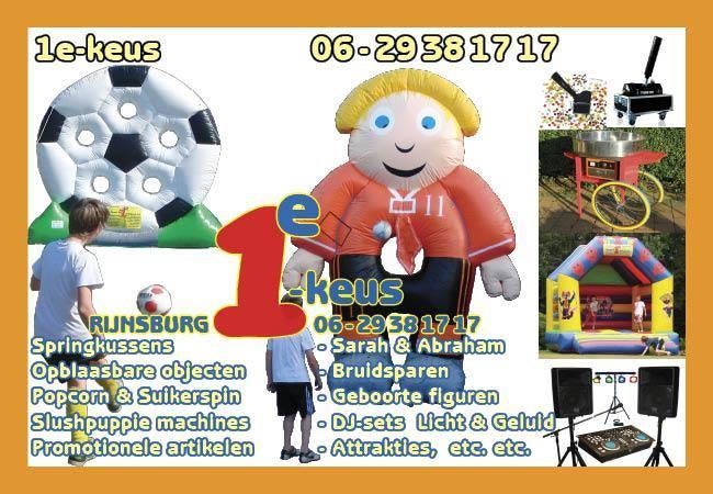 Huur grote opblaasbare VOETBAL ATTRACTIES, goedkoop., Ophalen, Zo goed als nieuw, Overige