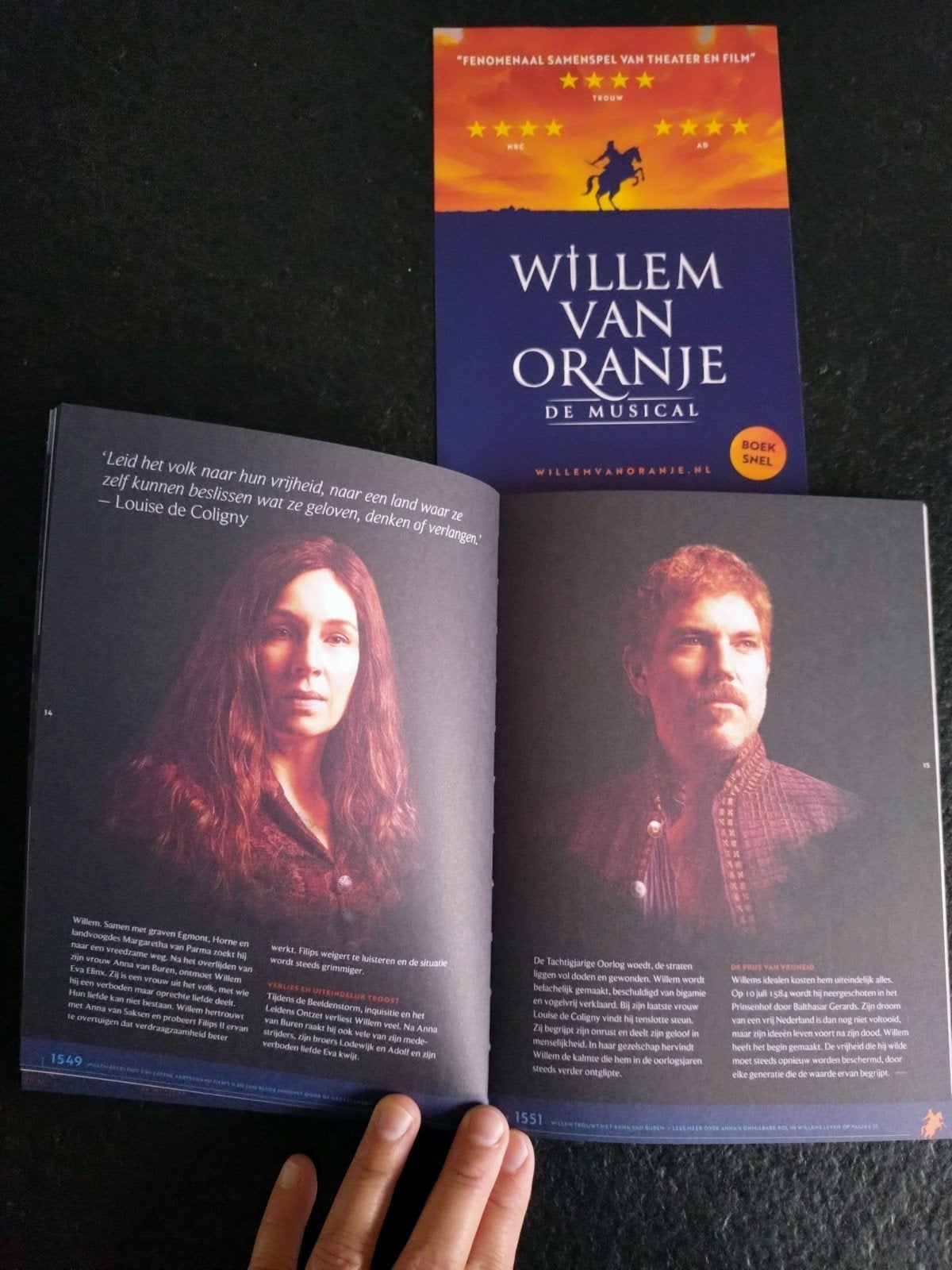 Officieel programmaboek musical 'Willem van Oranje' - Nieuw, Ophalen of Verzenden, Nieuw