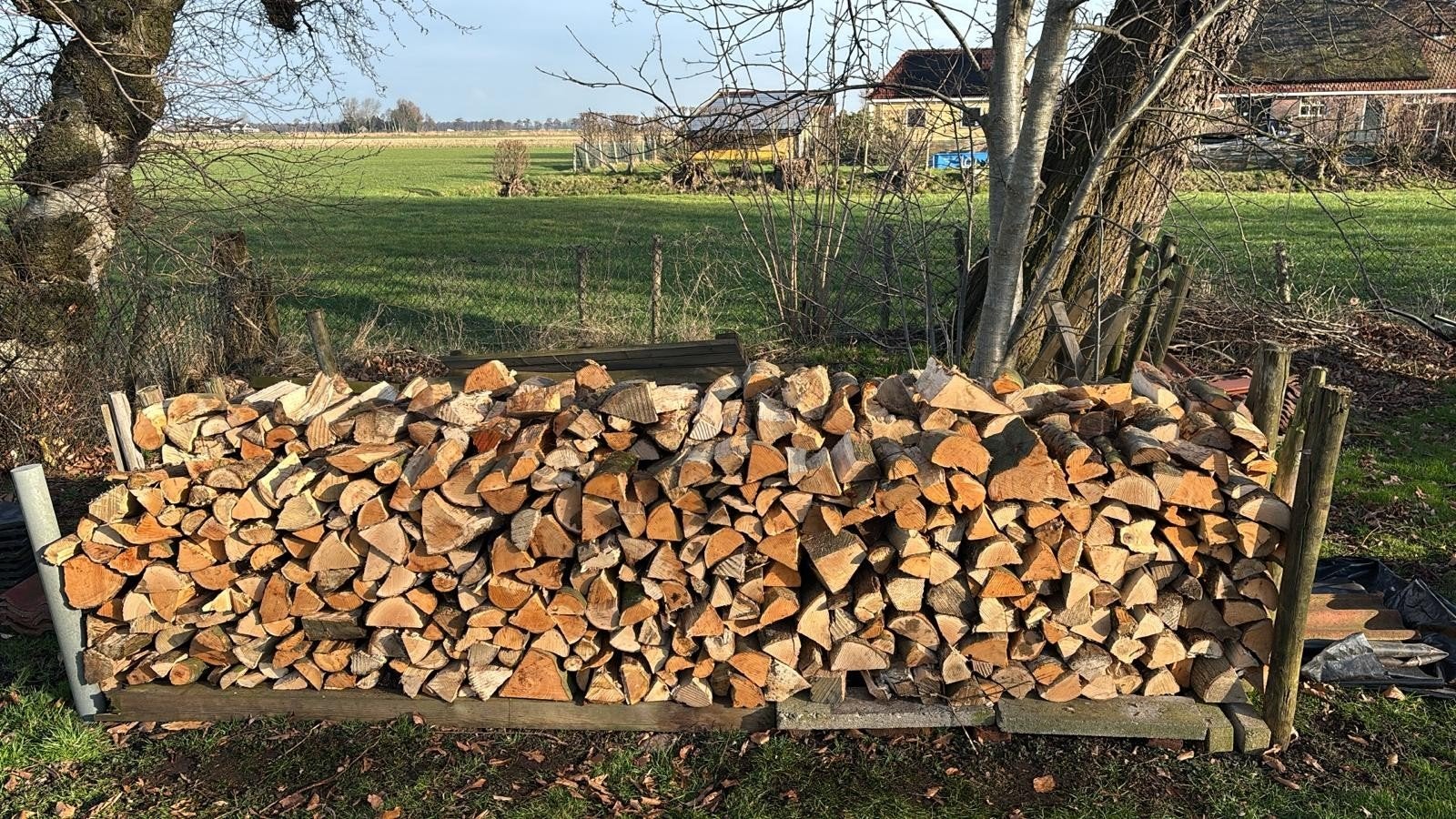Stapel service voor haardhout, 3 tot 6 m³, Ophalen, Overige houtsoorten, Blokken