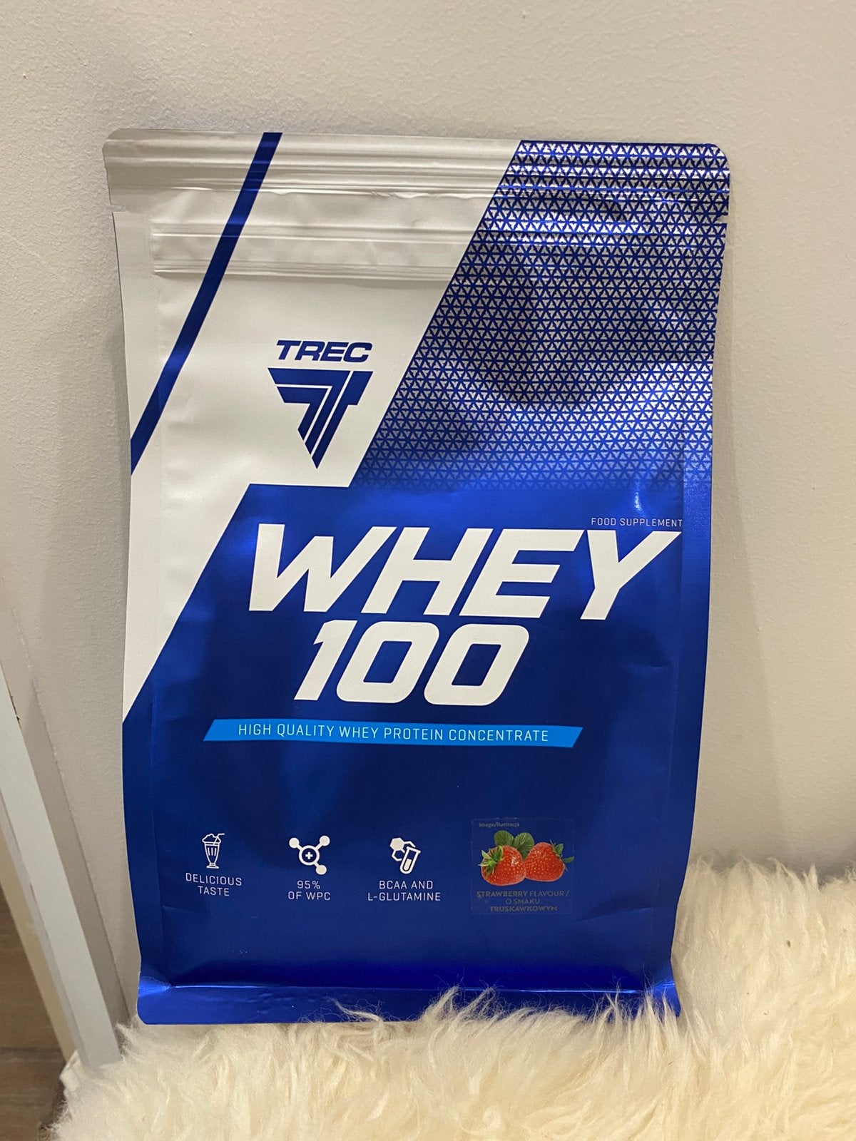 Nieuwe Trec Whey 100 aardbei 700 gram, Ophalen of Verzenden, Nieuw, Poeder of Drank