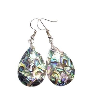 Oorbellen Abalone 30 x 20 mm, Ophalen of Verzenden, Nieuw, Overige materialen