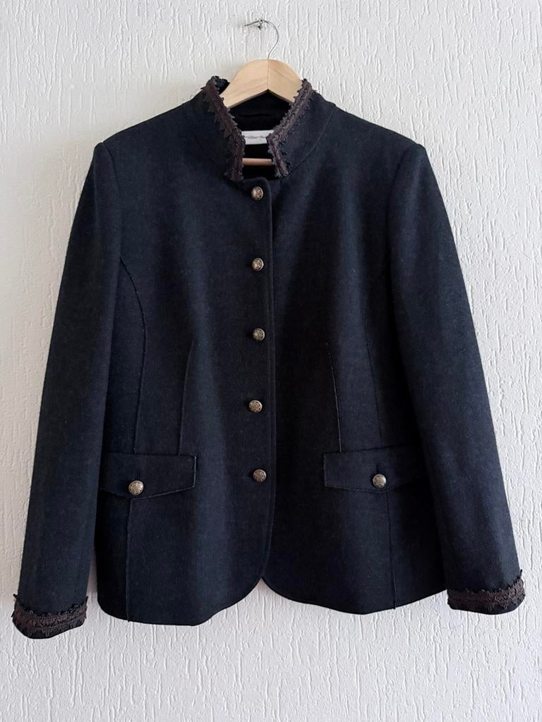 Peter Hahn wollen vest, Verzenden, Zo goed als nieuw, Maat 42/44 (L), Grijs
