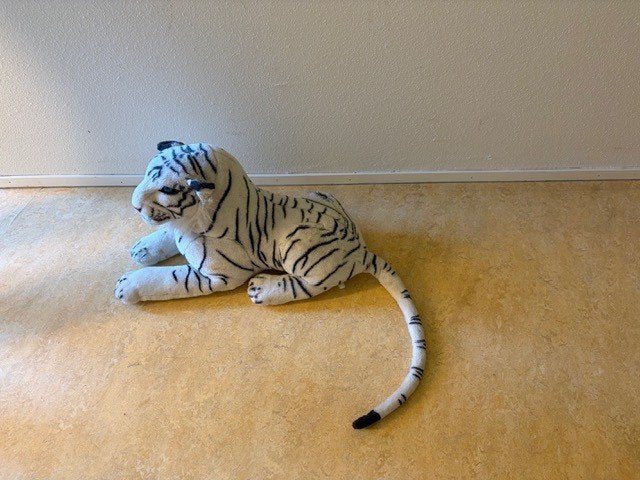 Grote pluche witte tijger knuffel (Jungle kinderkamer ), Ophalen, Gebruikt, Overige typen