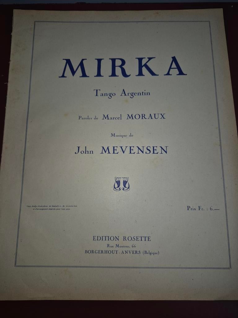 Mirka, Tango Argentin, John Mevensen, Ophalen of Verzenden, Gebruikt, Zang