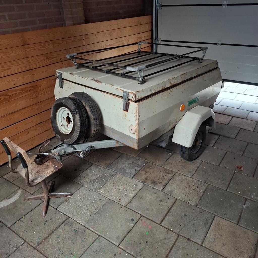 Oude bagagewagen/aanhanger met imperiaal, Ophalen of Verzenden, Gebruikt
