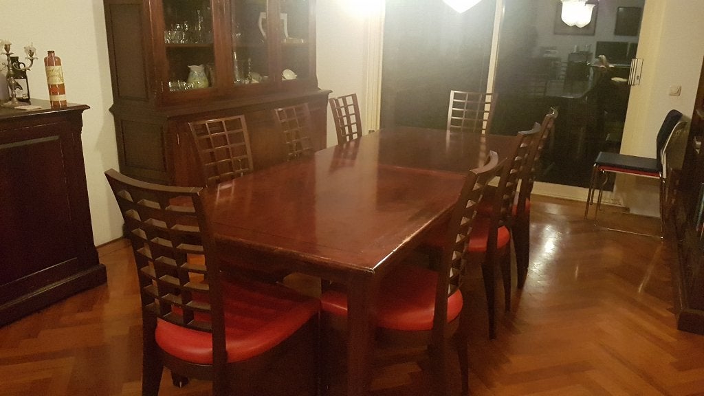 Eetkamer meubel set, massief kersen, Huis en Inrichting, Complete eetkamers, Gebruikt, 8 stoelen of meer, Ophalen of Verzenden