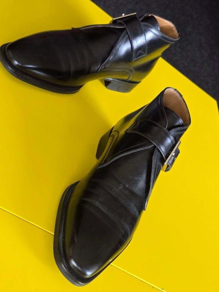 Prachtige Magnanni half hoog met gesp en zwarte kleur 40/5, Kleding | Heren, Schoenen, Verzenden, Zwart, Magnanni, Gespschoenen