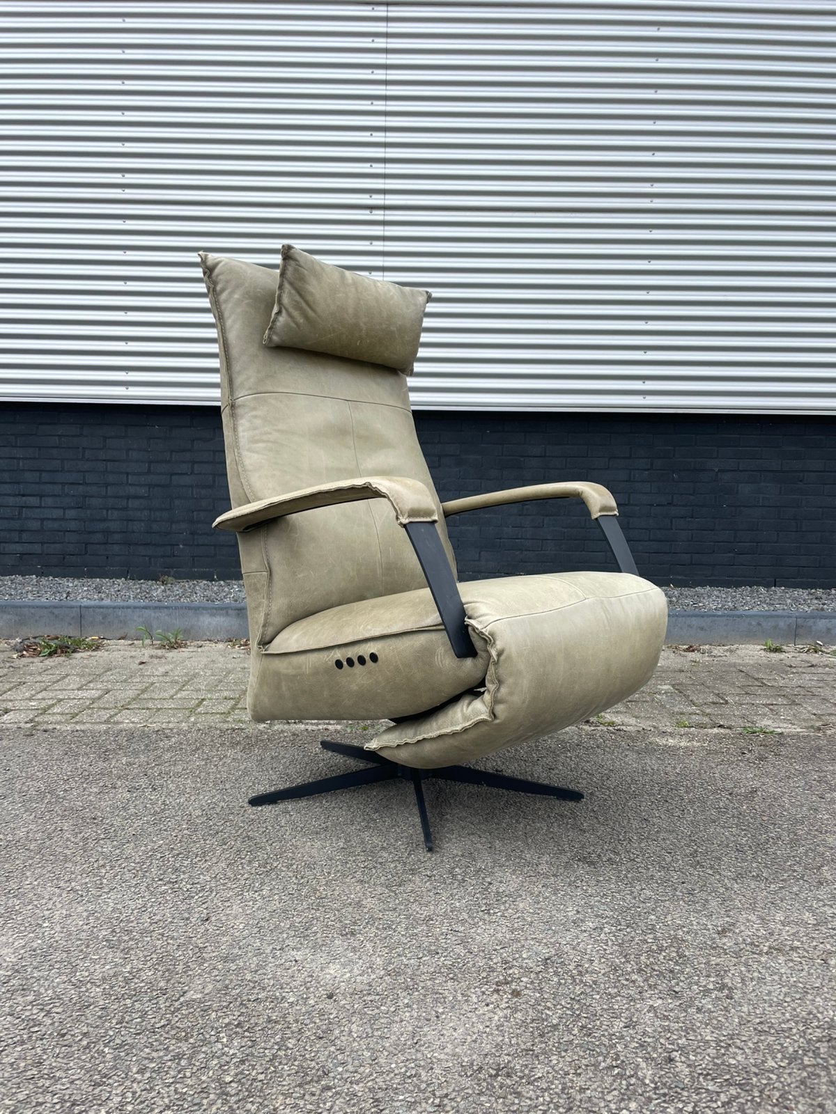 Chill line Deliza relax fauteuil / relaxstoel groen, Huis en Inrichting, Fauteuils, Minder dan 75 cm, Ophalen of Verzenden, 50 tot 75 cm
