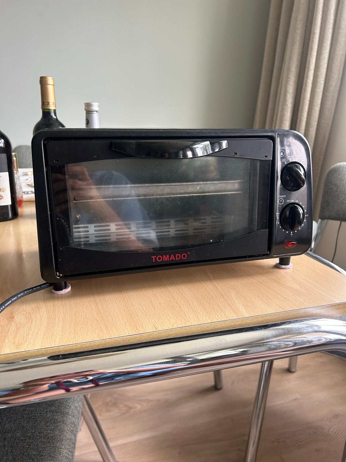 Kleine Tomado mini-oven,heeft schoonmaakbeurt nodig, werkend, Ophalen, Minder dan 45 cm, Hete lucht, Vrijstaand