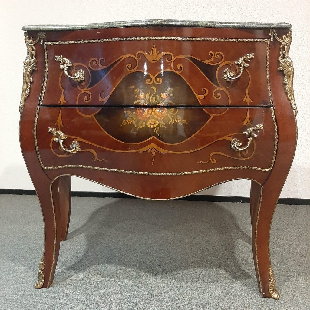 Franse bombé commode (ladekast) in Lodewijk XV-stijl, Ophalen