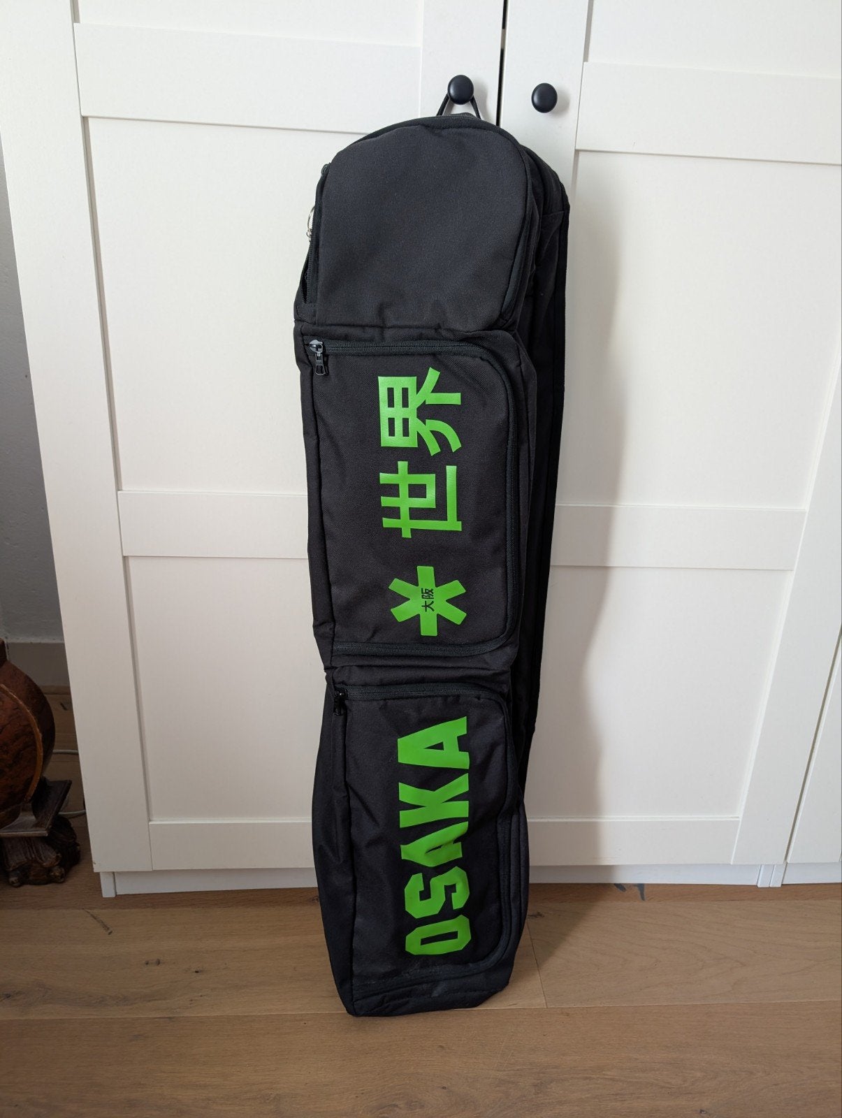 Osaka hockeysticktas - Zwart met groen, Sport en Fitness, Hockey, Ophalen of Verzenden, Gebruikt, Tas