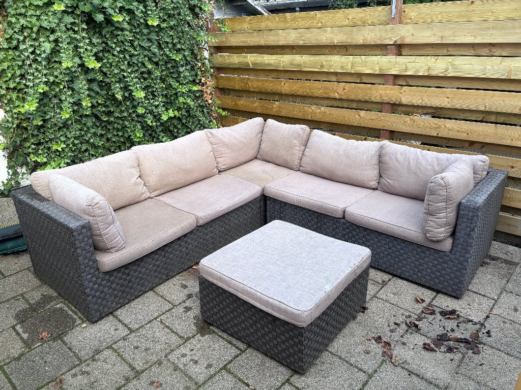 LUXE LOUNGESET – HEERLIJK ZITTEN & KAN NOG JAREN MEE!, Ophalen, 5 zitplaatsen, Kunststof, Gebruikt