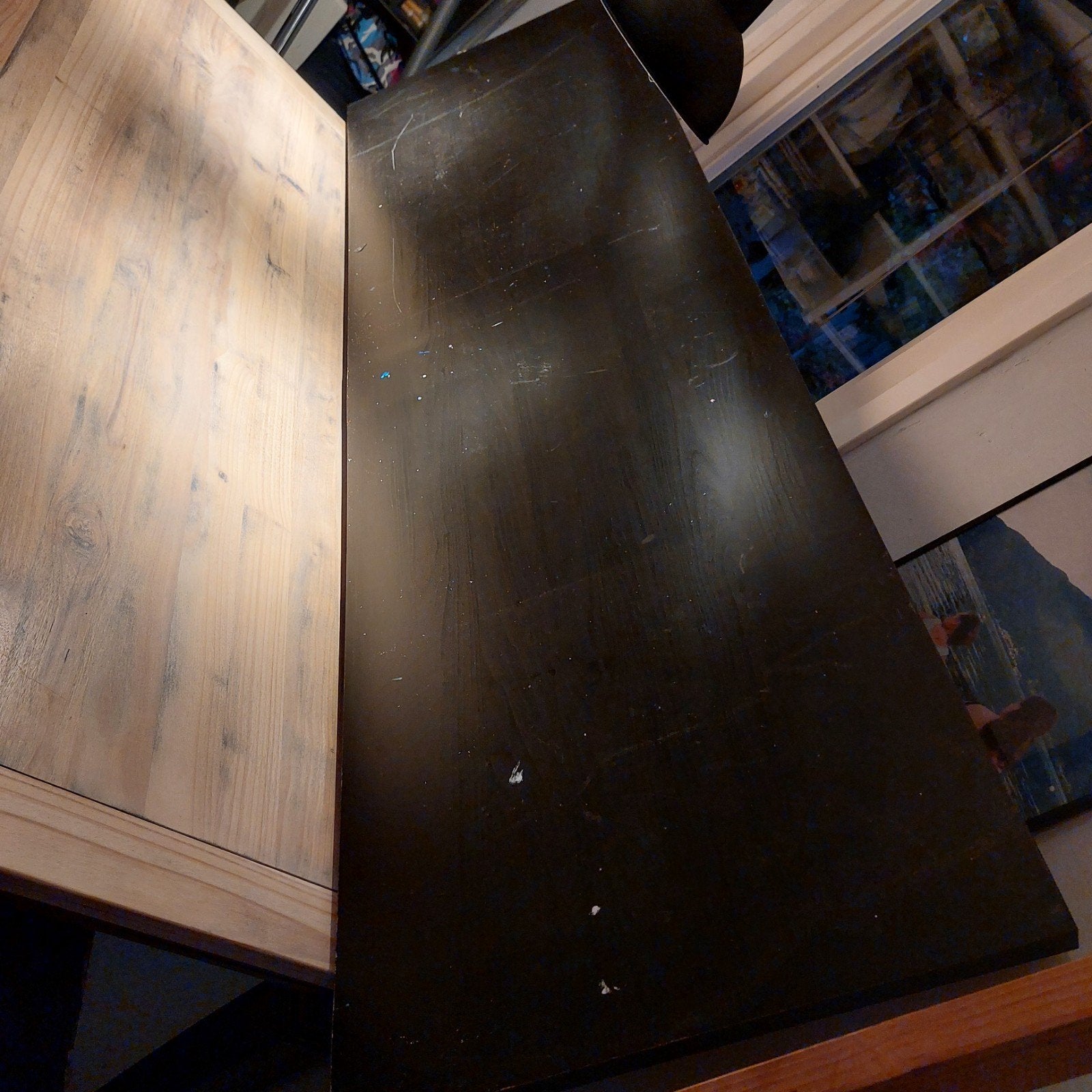 IKEA LINNMON Tafelblad - 150x75 cm, Zwart, Ophalen, Gebruikt, 50 tot 100 cm, Rechthoekig