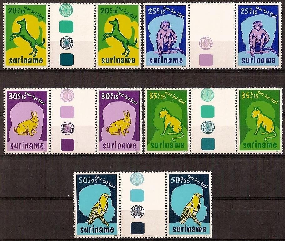 Suriname 102/6BPA postfris Kinderpostzegels Brugparen 1977, Ophalen of Verzenden, Postfris