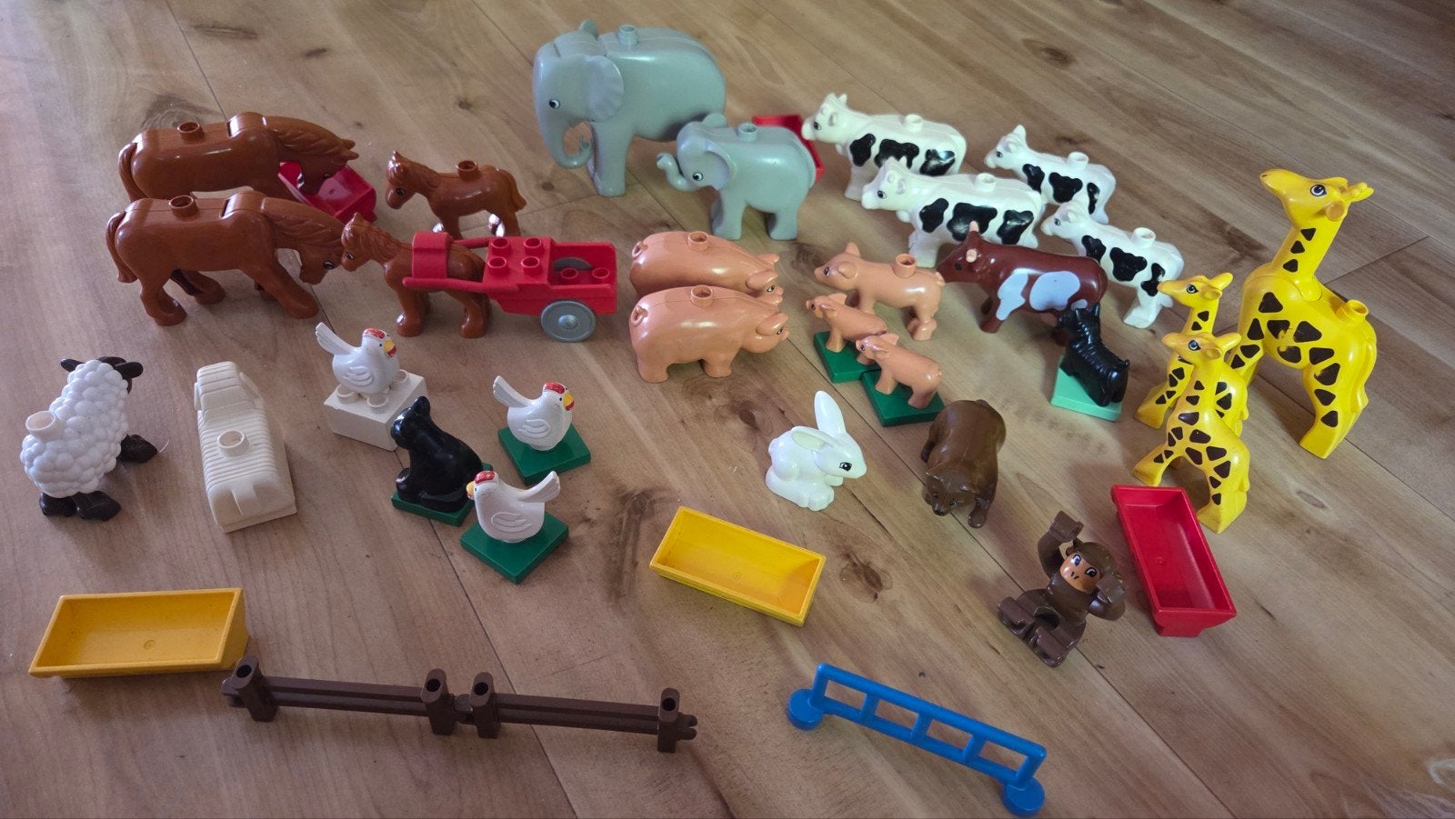 Grote set LEGO Duplo boerderij en dierentuin dieren, Ophalen of Verzenden, Gebruikt, Jongen of Meisje