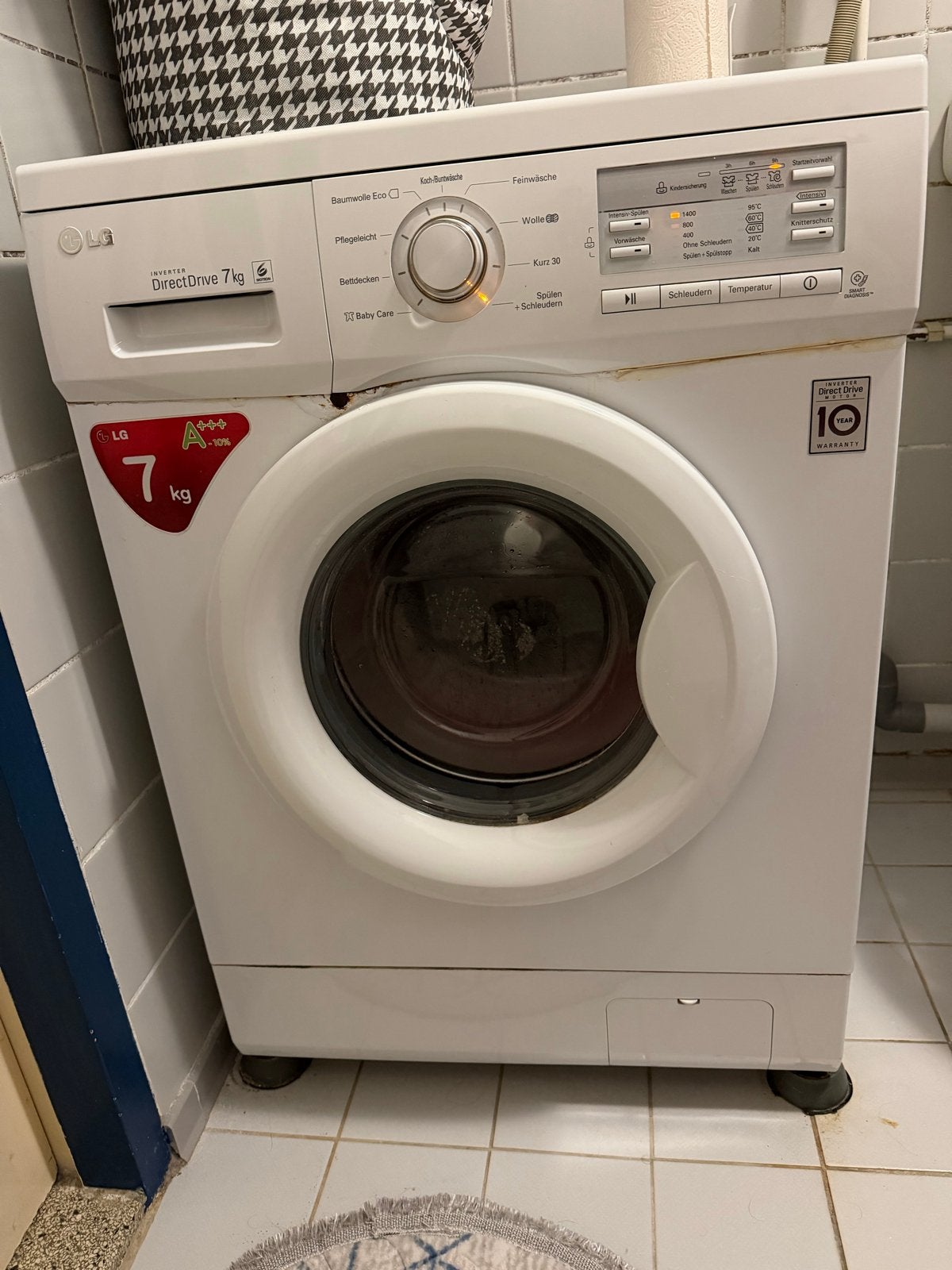 LG DirectDrive 7kg wasmachine - Gebruikt, Ophalen, Gebruikt, Voorlader, Kort programma