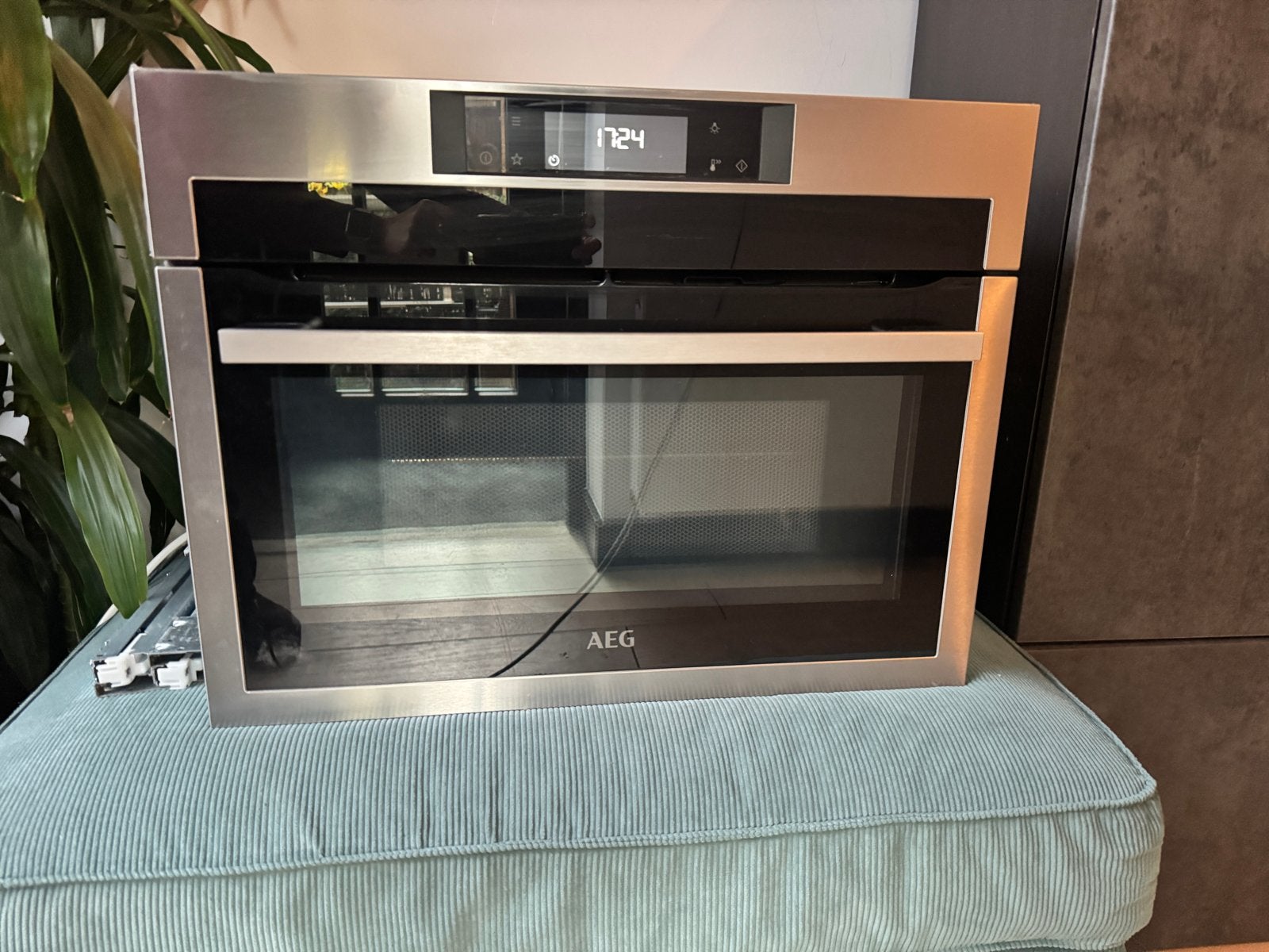 AEG Combi-oven met magnetronfunctie, Ophalen, 45 tot 50 cm, Gebruikt, Combi-oven