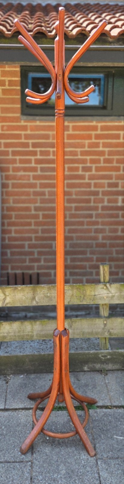 Vintage houten staande kapstok, Ophalen, Gebruikt, Staande kapstok, 150 tot 200 cm
