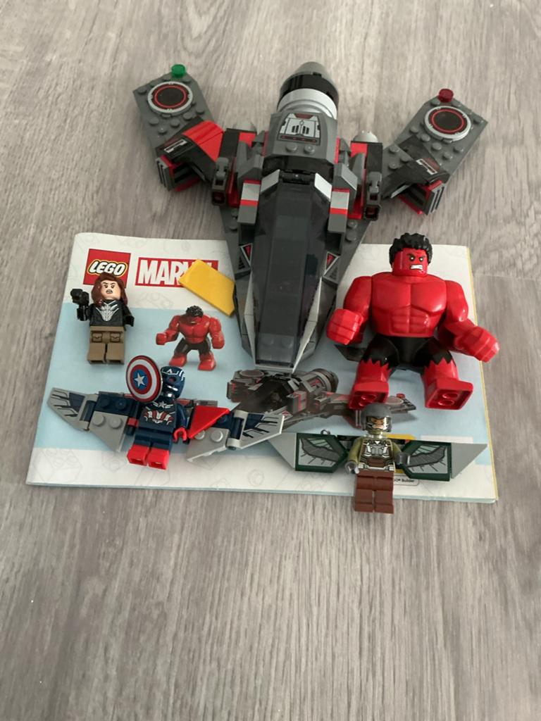 LEGO Marvel Super Heroes Hulk Helikopter Reddingsactie, Marvel, Lego, Ophalen of Verzenden, Zo goed als nieuw