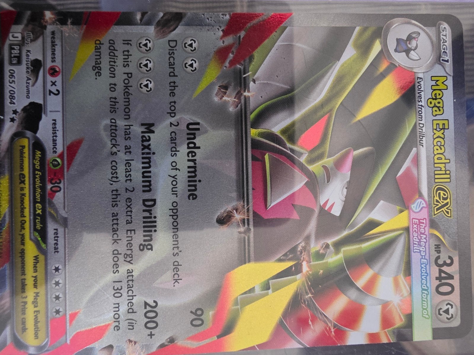 Pokemonkaart Mega Excadrill EX - Zeldzame Kaart, Ophalen of Verzenden