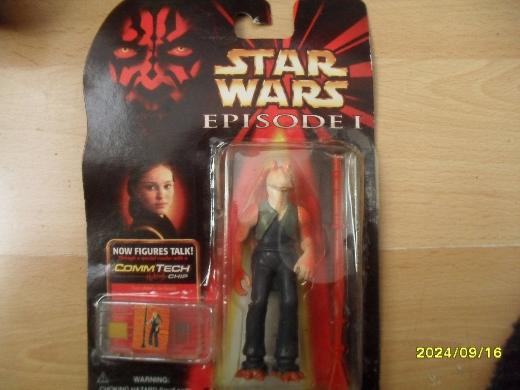 Star Wars Jar Jar Binks poppetje in originele verpakking, Verzamelen, Ophalen of Verzenden, Nieuw, Actiefiguurtje