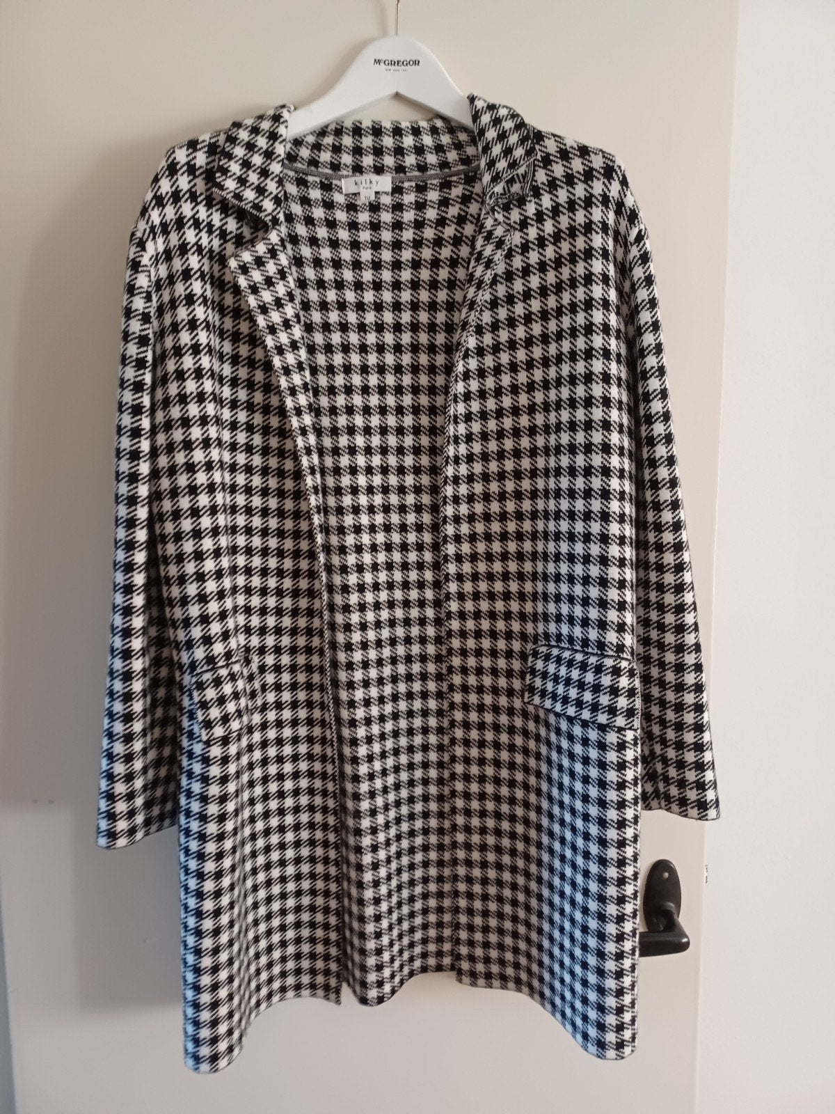 Kilky Paris Zwart-wit Pied-de-poule Jasje/Vest, Maat 38/40 (M), Zwart, Ophalen of Verzenden, Zo goed als nieuw