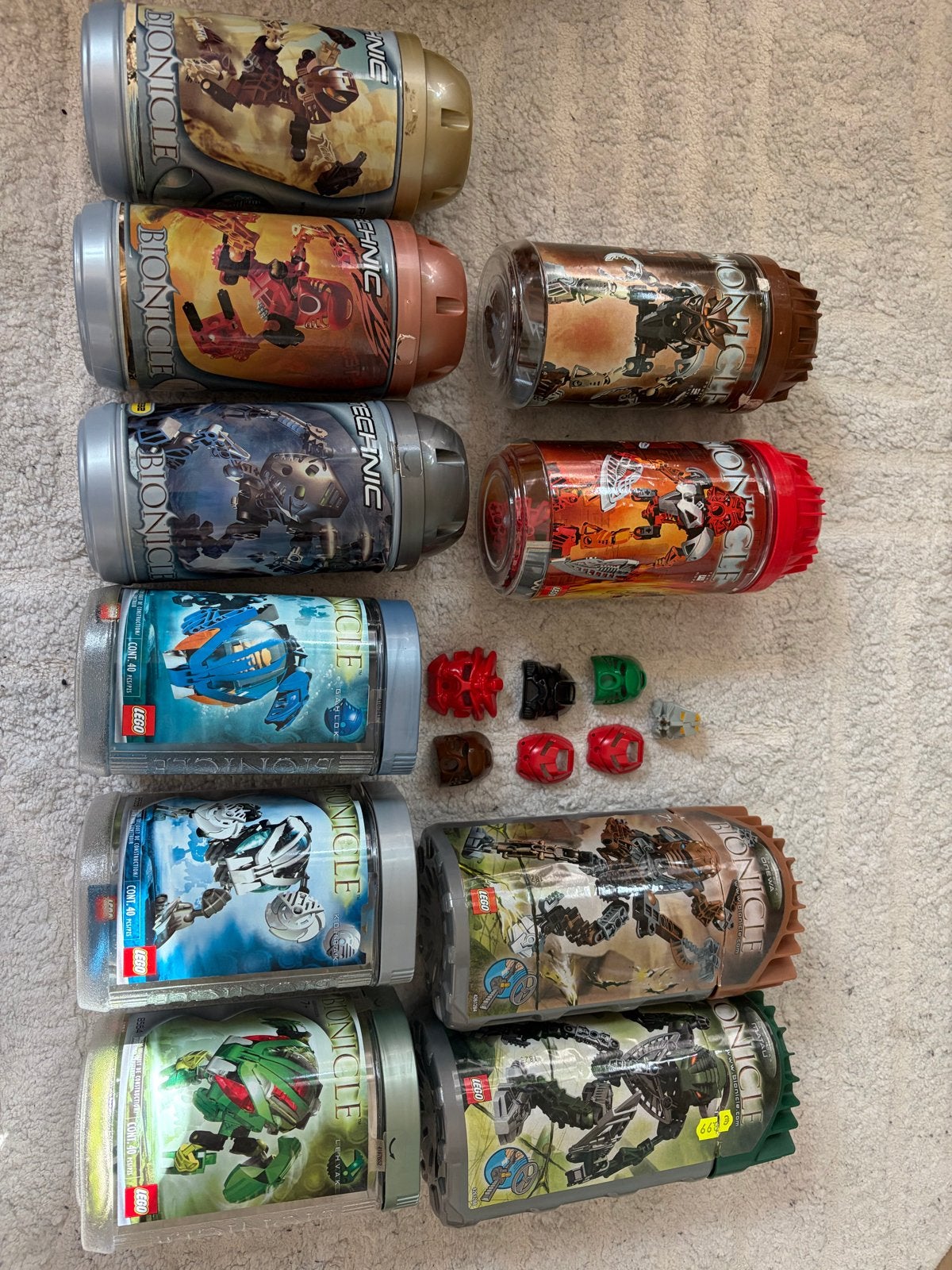 Complete LEGO BIONICLE - 10 sets incl kokers & instructie, Ophalen, Gebruikt, Bionicle, Compleet