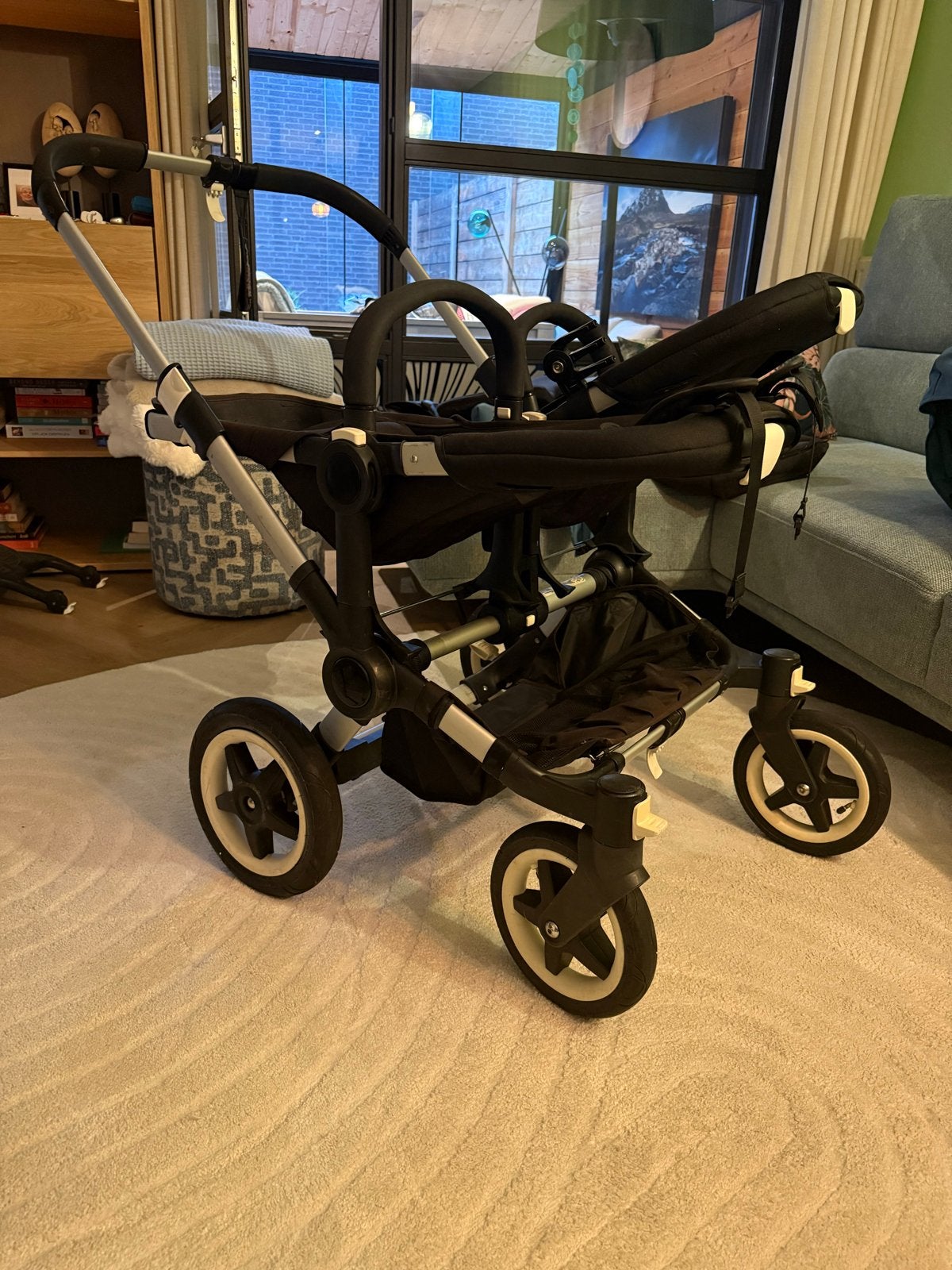 Bugaboo Donkey 2 Duo kinderwagen met accessoires, Ophalen, Gebruikt, Combiwagen, Duowagen