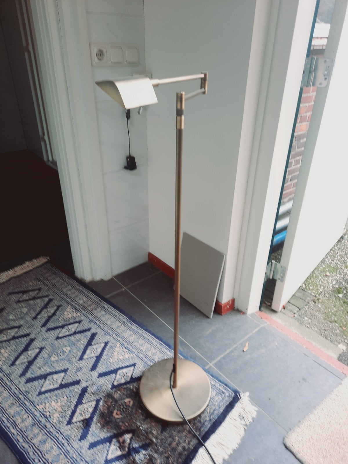Stijlvolle messing leeslamp - Verstelbaar en tijdloos design, Gebruikt, 100 tot 150 cm, Overige fittingen, Ophalen of Verzenden