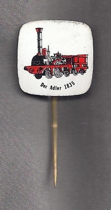 Sp49 treinen speldje: der adler 1835, Ophalen of Verzenden, Gebruikt, Overige onderwerpen