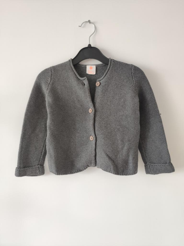 Hema donkergrijs vest 86 als nieuw, Kinderen en Baby's, Babykleding | Maat 86, Ophalen of Verzenden, Zo goed als nieuw, Hema, Truitje of Vestje