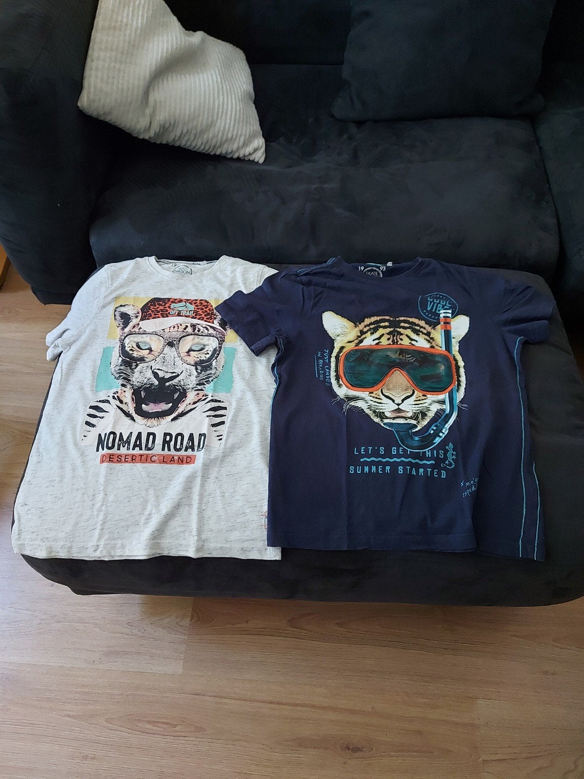 2 skate nation Jongens T-shirts met dierenprint - Maat 1993, Ophalen of Verzenden, Gebruikt, Skate Nation U.S.A., Jongen