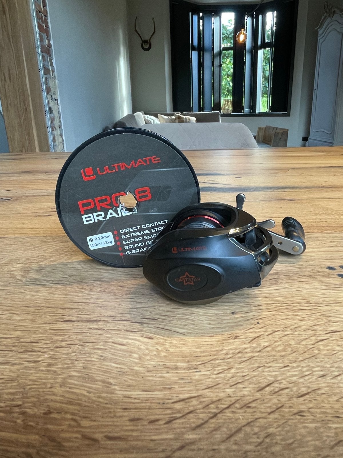 Caststar Baitcaster Molen met Gevlochten Lijn, Watersport en Boten, Ophalen, Nieuw, Molen