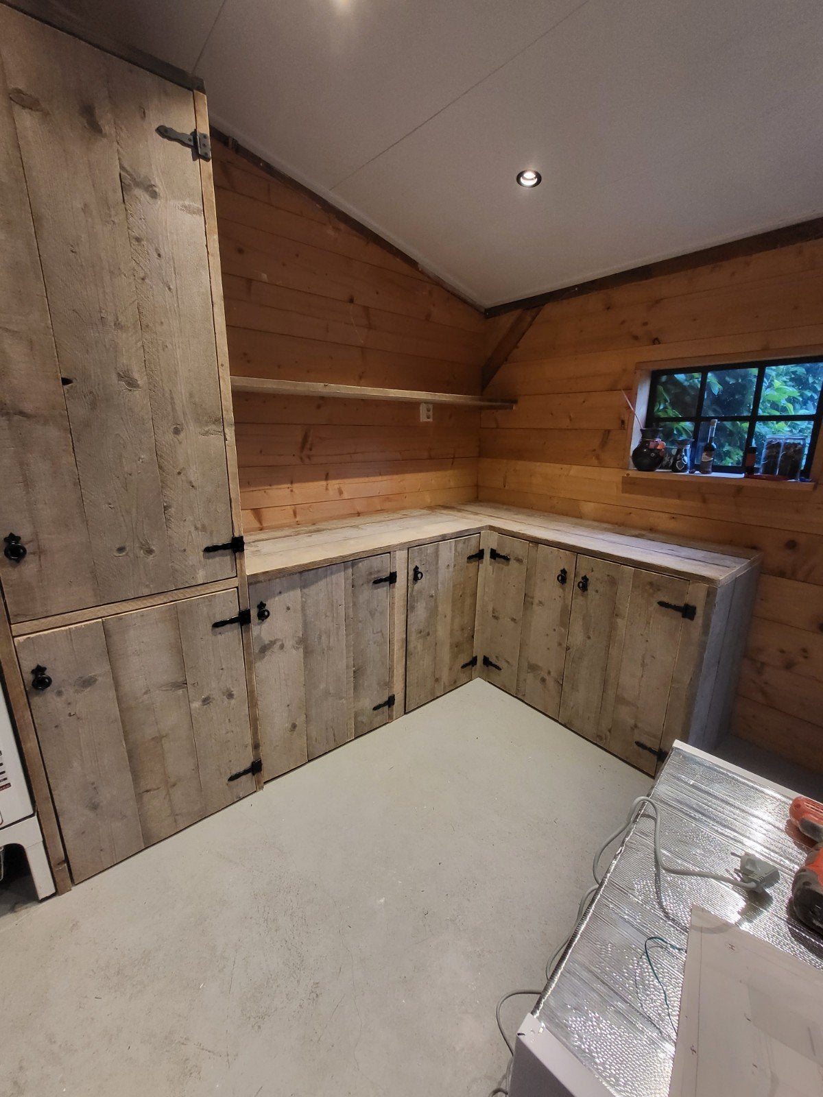 bijkeuken steigerhout, Huis en Inrichting, Ophalen, 200 cm of meer, Nieuw, 50 tot 100 cm